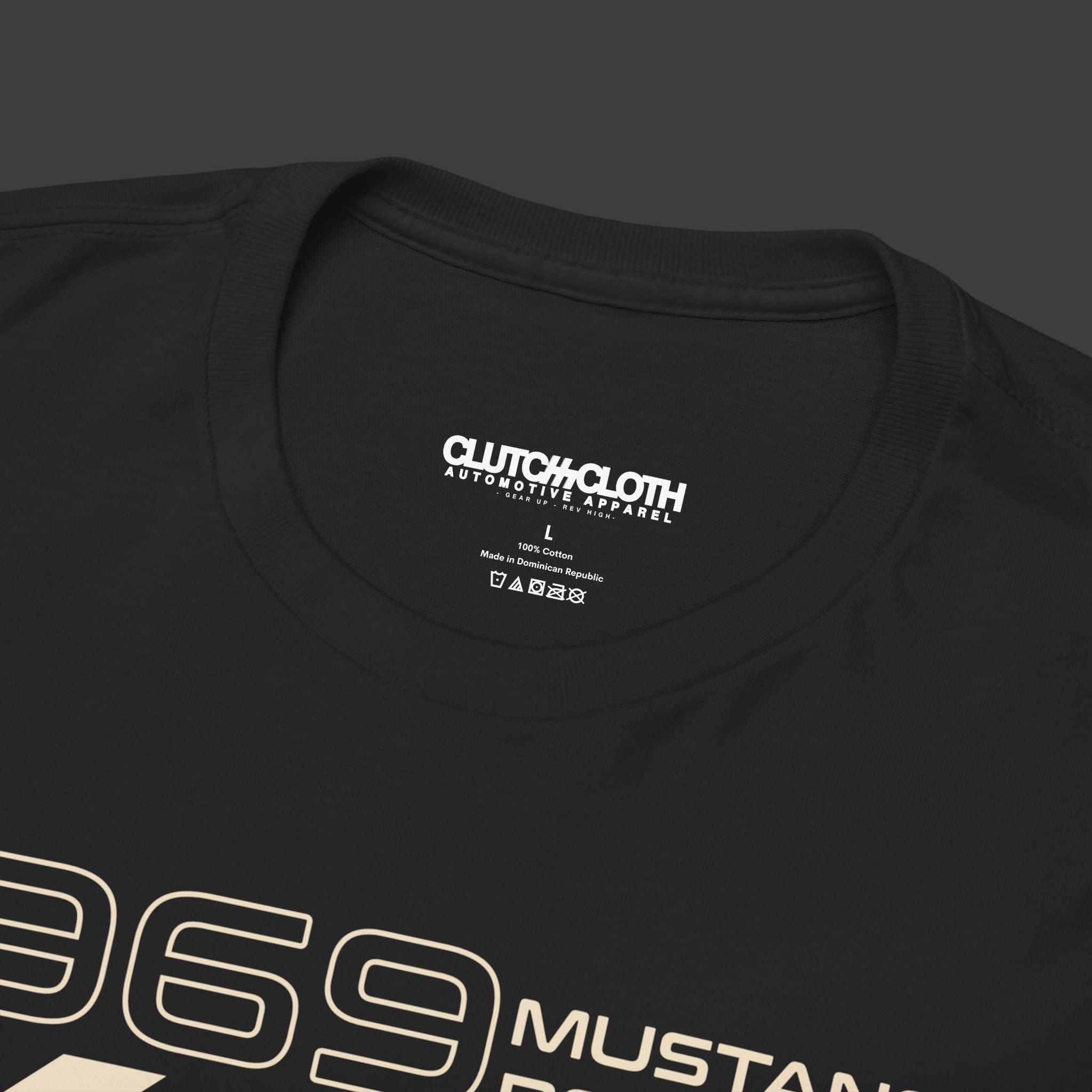 CarWorldDesign X Clutch — 69 Mustang Boss 302 T‑Shirt