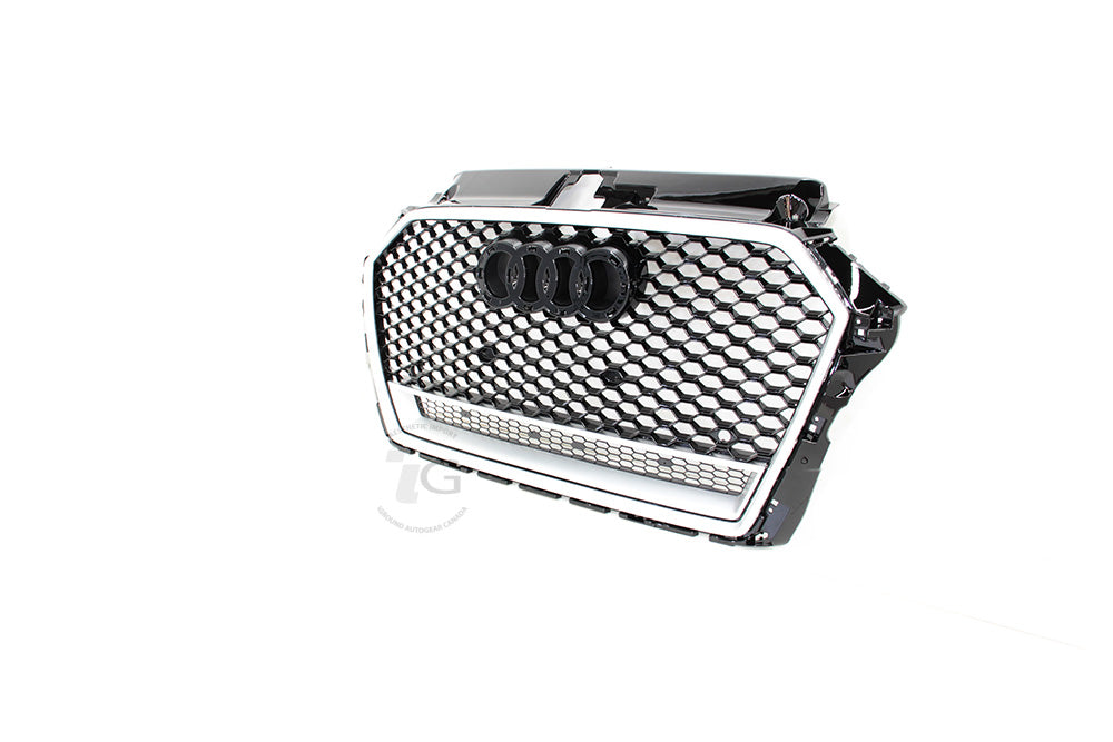 17-20 AUDI A3 S3 8V - RS STYLE FRONT HONEYCOMB GRILLE