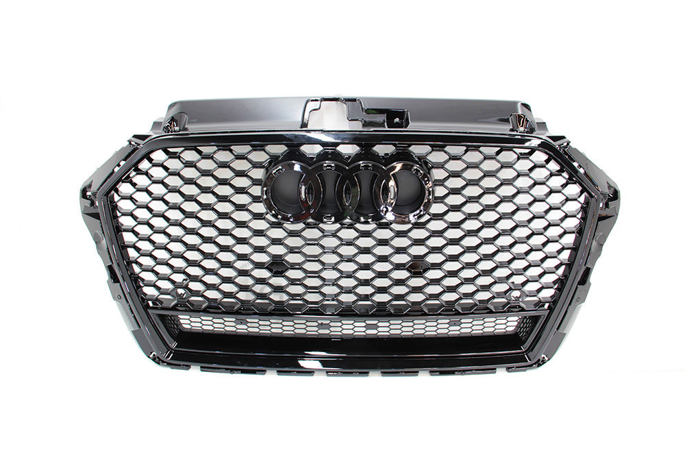17-20 AUDI A3 S3 8V - RS STYLE FRONT HONEYCOMB GRILLE