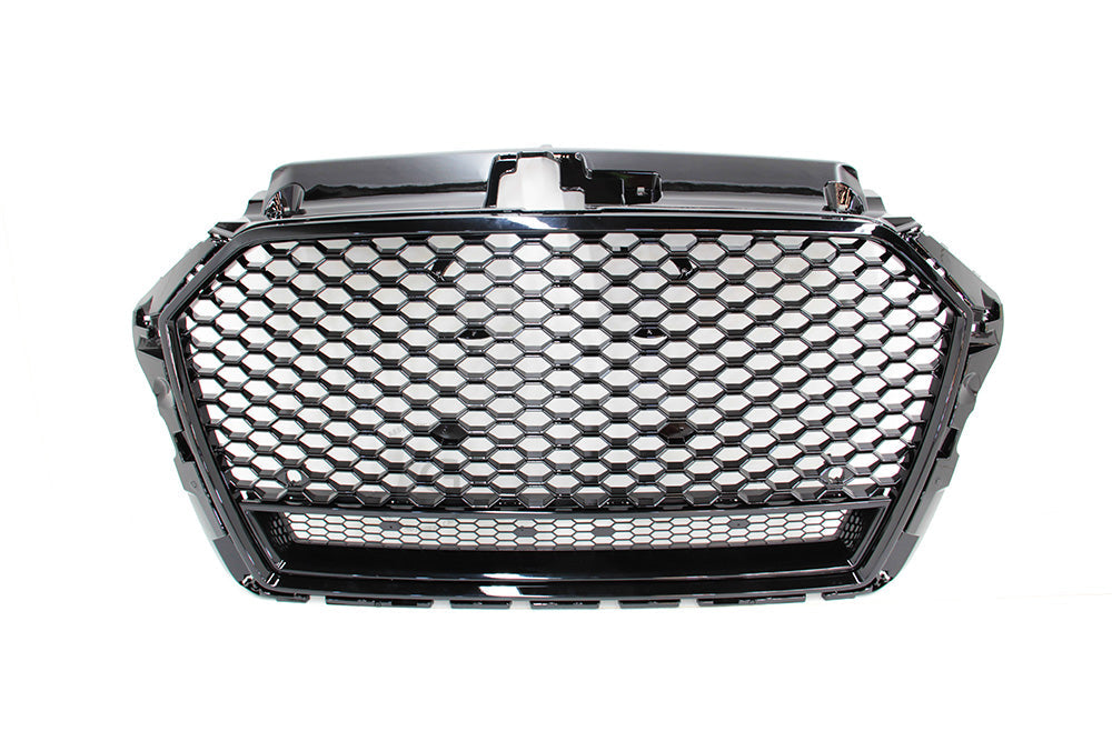 17-20 AUDI A3 S3 8V - RS STYLE FRONT HONEYCOMB GRILLE