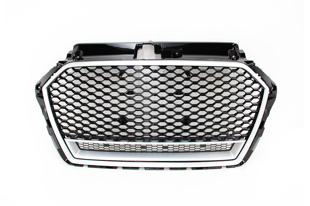 17-20 AUDI A3 S3 8V - RS STYLE FRONT HONEYCOMB GRILLE