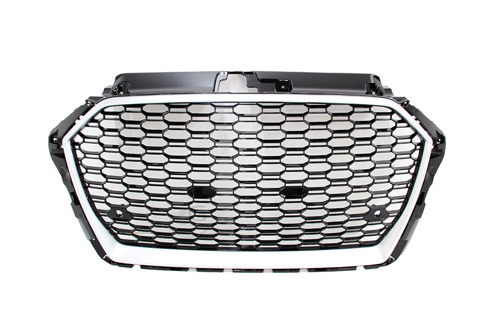 17-20 AUDI A3 S3 8V - RS STYLE FRONT HONEYCOMB GRILLE