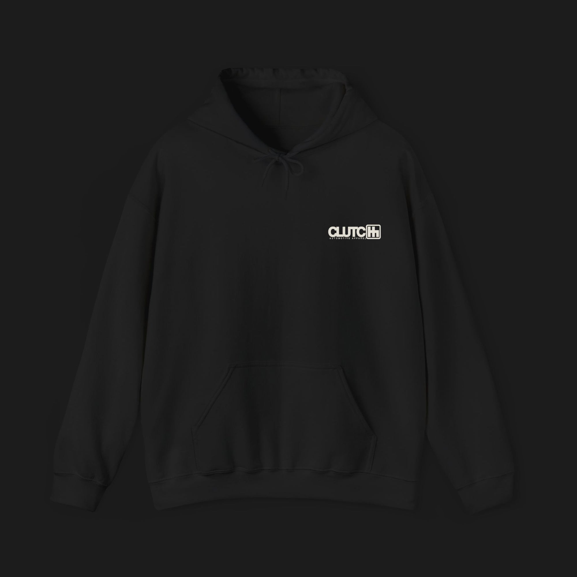 Front of 69 SS V8 Automotive Graphic Hoodie – Black unisex hoodie featuring a detailed rear view of a 1969 Camaro SS with bold 'V8' lettering in black. Perfect for muscle car enthusiasts.