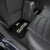 Clutch Car Mat Set – Rear Left Premium set of black car mats featuring the Clutch logo and "Gear Up, Rev High" tagline Displayed in the front seat of a car. Designed for durability and style, perfect for automotive enthusiasts.