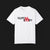 Front angle of Clutch Shift Automotive Graphic T-Shirt – White tee with "Clutch Shift" text and red gear shift design. Perfect gift for car enthusiasts and motorsport fans.