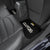Clutch Car Mat Set – Right Rear Premium set of black car mats featuring the Clutch logo and "Gear Up, Rev High" tagline Displayed in the front seat of a car. Designed for durability and style, perfect for automotive enthusiasts.