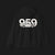 Back of 959 Classic Automotive Graphic Hoodie – Black unisex hoodie featuring a side profile of a Porsche 959 with large '959' text in white. Perfect for classic car and Porsche enthusiasts.