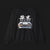 Front of AE86 Automotive Graphic Crewneck – Black unisex crewneck sweater featuring a front graphic of a white AE86 car with red Japanese text background design. Perfect for JDM enthusiasts and car lovers.