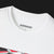 Collar of 1970 2000GT-R Fuji Speedway Heritage Automotive Graphic T-Shirt – White unisex tee featuring a classic 1970 2000GT-R in front of a stylized Fuji Speedway background in red and white. Ideal gift for vintage car enthusiasts and JDM lovers.