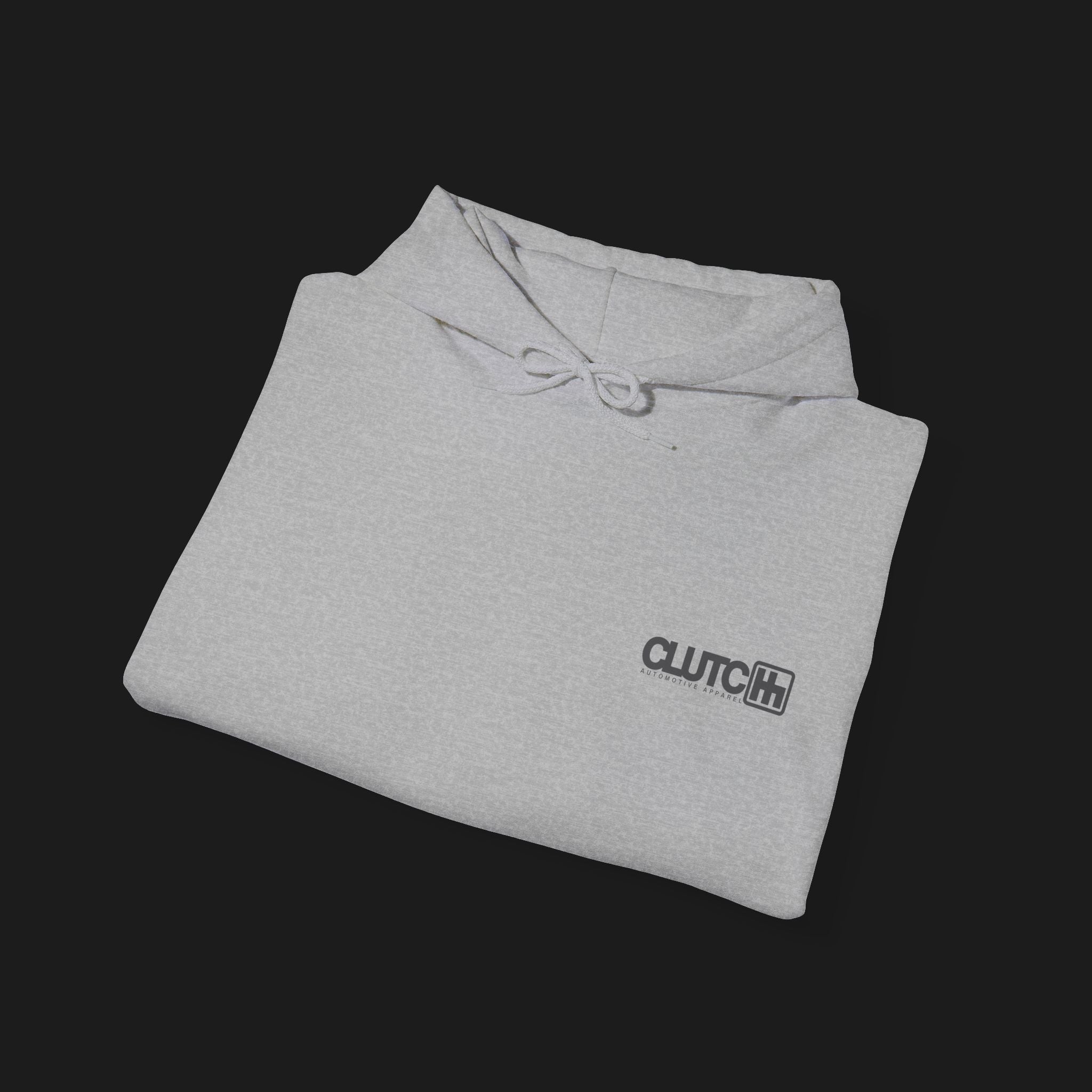 Folded 959 Classic Automotive Graphic Hoodie – Sport Grey unisex hoodie featuring a side profile of a Porsche 959 with large '959' text in white. Perfect for classic car and Porsche enthusiasts.