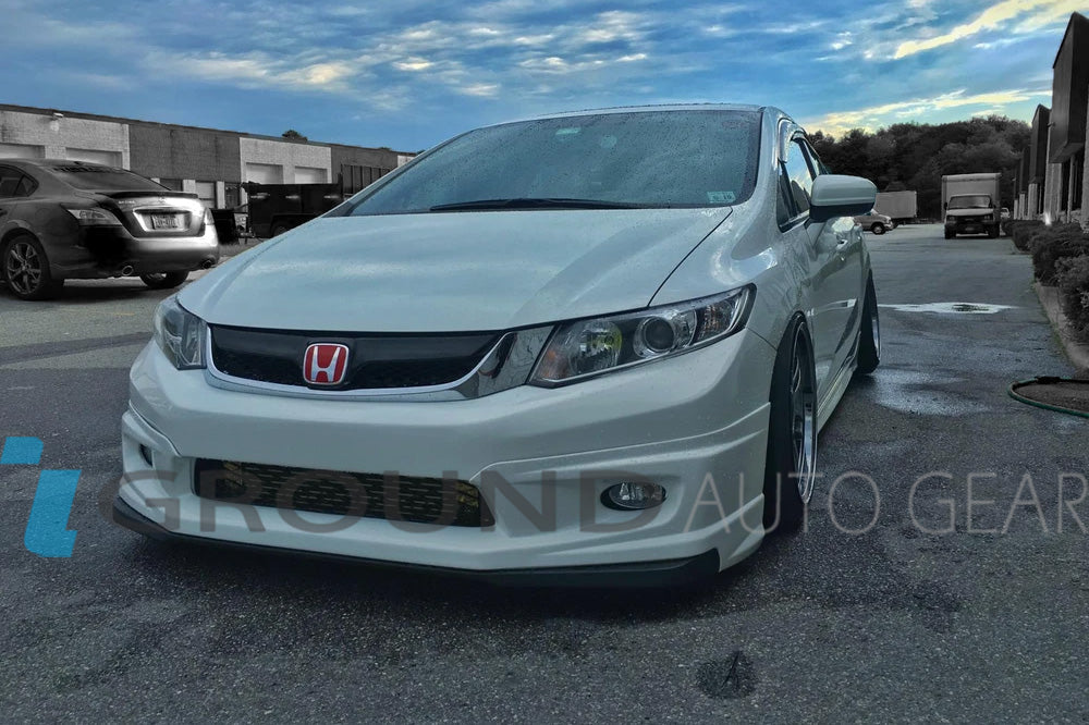 12 HONDA CIVIC 4DR - JDM MUGEN FRONT LIP WITH CARBON STYLE LOWER LIP