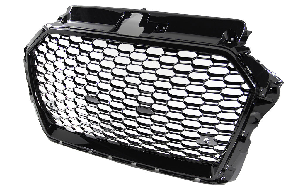 17-20 AUDI A3 S3 8V - RS STYLE FRONT HONEYCOMB GRILLE