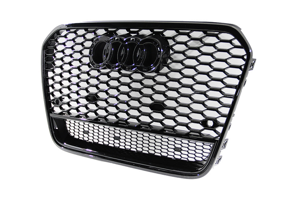 12-15 AUDI A6 S6 C7 - RS STYLE FRONT HONEYCOMB GRILLE