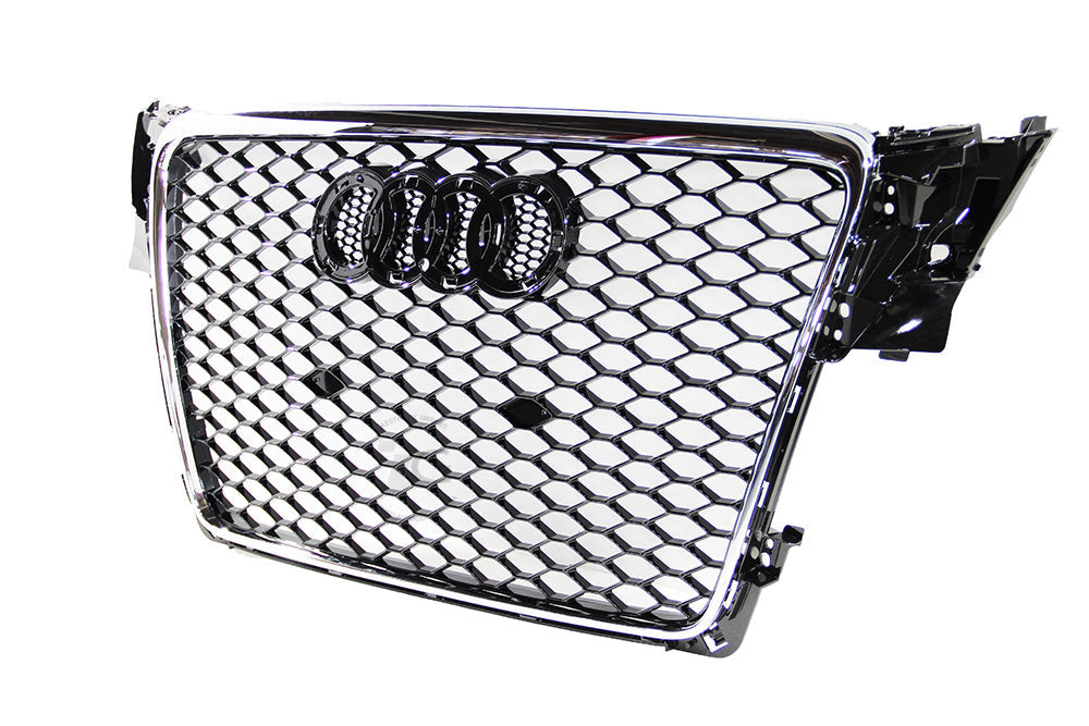 09-12 AUDI A4 S4 B8 - RS STYLE FRONT HONEYCOMB GRILL