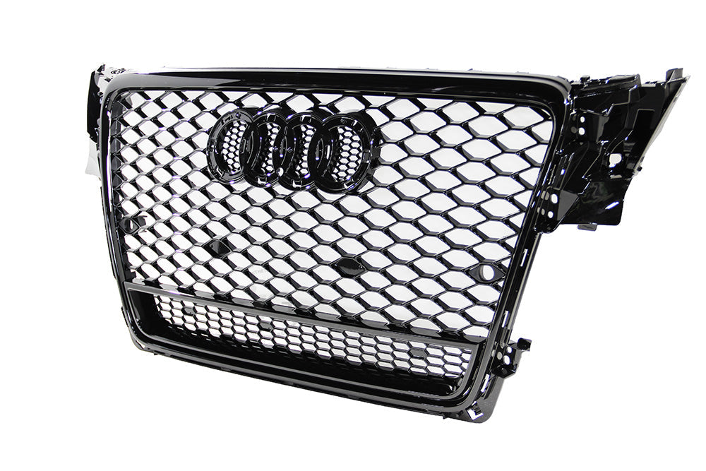 09-12 AUDI A4 S4 B8 - RS STYLE FRONT HONEYCOMB GRILL