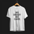 Back angle for No Dragy No Care Automotive Graphic T-Shirt – White tee with bold "No Dragy No Care" text design in black. Ideal gift for car culture fans and automotive enthusiasts.
