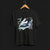 Front of Black R34 Godzilla Legend Automotive Graphic T-Shirt featuring a Nissan Skyline GT-R with a Godzilla figure and Japanese text, unisex car enthusiast gift