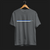 Front of CW Rally 83 Automotive Graphic T-Shirt – Charcoal unisex tee with a minimalist rally car graphic and blue and grey racing stripes. Perfect gift for rally enthusiasts and motorsport lovers.