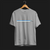Front of CW Rally 83 Automotive Graphic T-Shirt – Sport Grey unisex tee with a minimalist rally car graphic and blue and grey racing stripes. Perfect gift for rally enthusiasts and motorsport lovers.