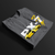 Folded Charcoal RX-7 Rotary Legend Automotive Graphic T-Shirt featuring a yellow Mazda RX-7 with Japanese text and RX-7 lettering, unisex car enthusiast gift