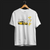 Front of white RX-7 Rotary Legend Automotive Graphic T-Shirt featuring a yellow Mazda RX-7 with Japanese text and RX-7 lettering, unisex car enthusiast gift