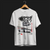 Front Angle of Legendary Suzuka RX7 Automotive Graphic T-Shirt – White tee featuring detailed RX7 graphics with Japanese lettering and racing elements. Perfect gift for JDM and car culture enthusiasts.