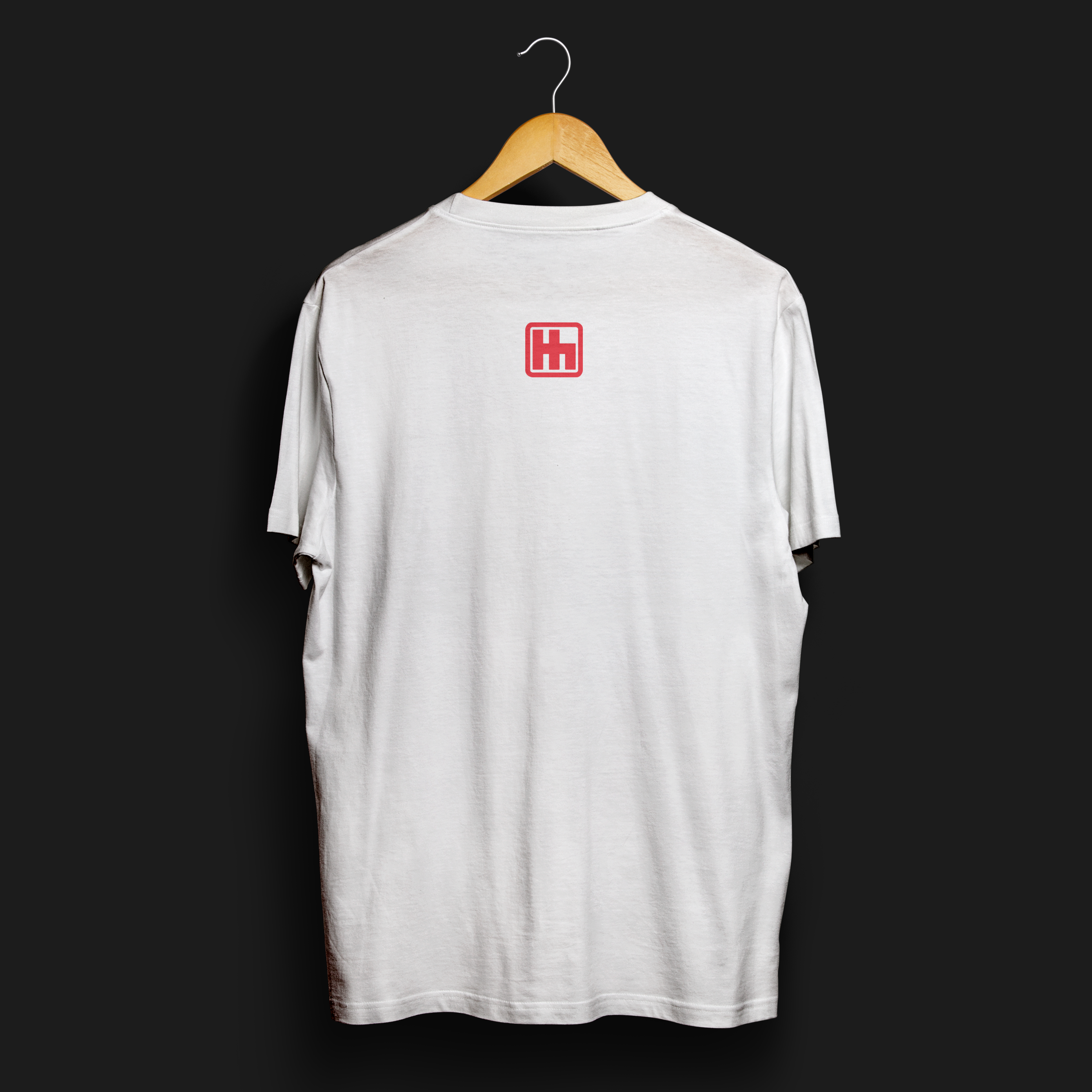 Back angle of Full Send Automotive Graphic T-Shirt – White tee featuring "FULL SEND" text with tire track detailing. Ideal gift for car lovers and motorsport fans.