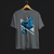 Front of World Rally Pursuit of Excellence 22B Automotive Graphic T-Shirt – Charcoal unisex tee featuring a detailed blue Subaru 22B rally car graphic with racing-inspired elements. Ideal gift for Subaru fans and motorsport enthusiasts.