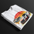 Folded Racing Sport Rally Sunset Automotive Graphic T-Shirt – White unisex tee featuring a rally car and a vintage car against a bold sunset background in shades of red, orange, and yellow. Ideal gift for car and motorsport enthusiasts.